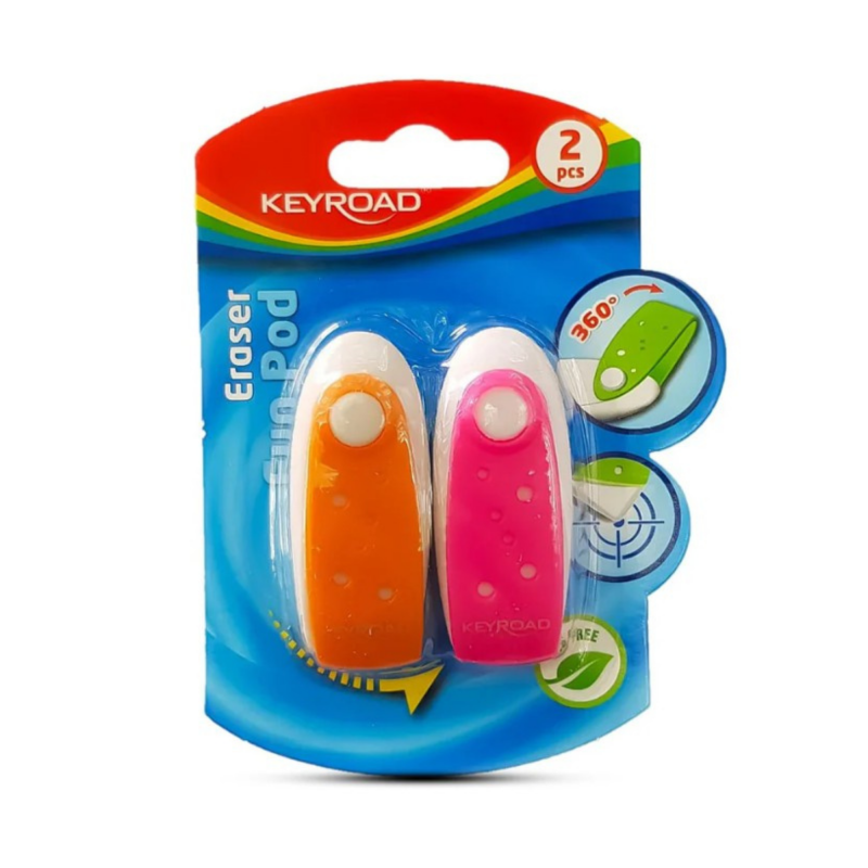 Radieră Keyroad FunPod, rotativă, set 2 buc.